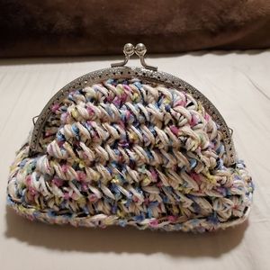 Mini crochet clutch handmade small purse
